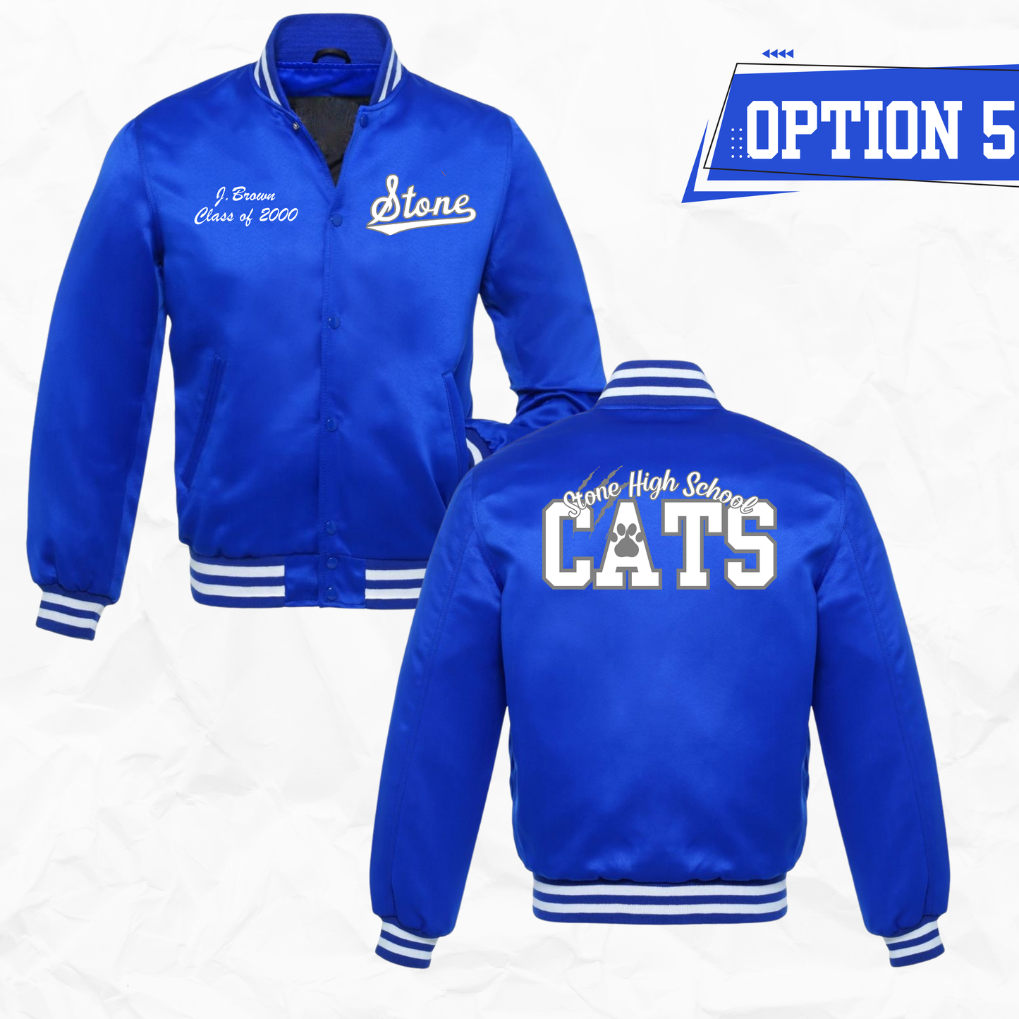 Stone Tomcats Satin Baseball Jacket