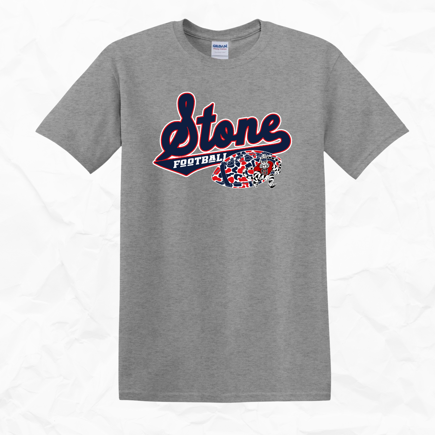 Stone Football (Red, White, & Blue)