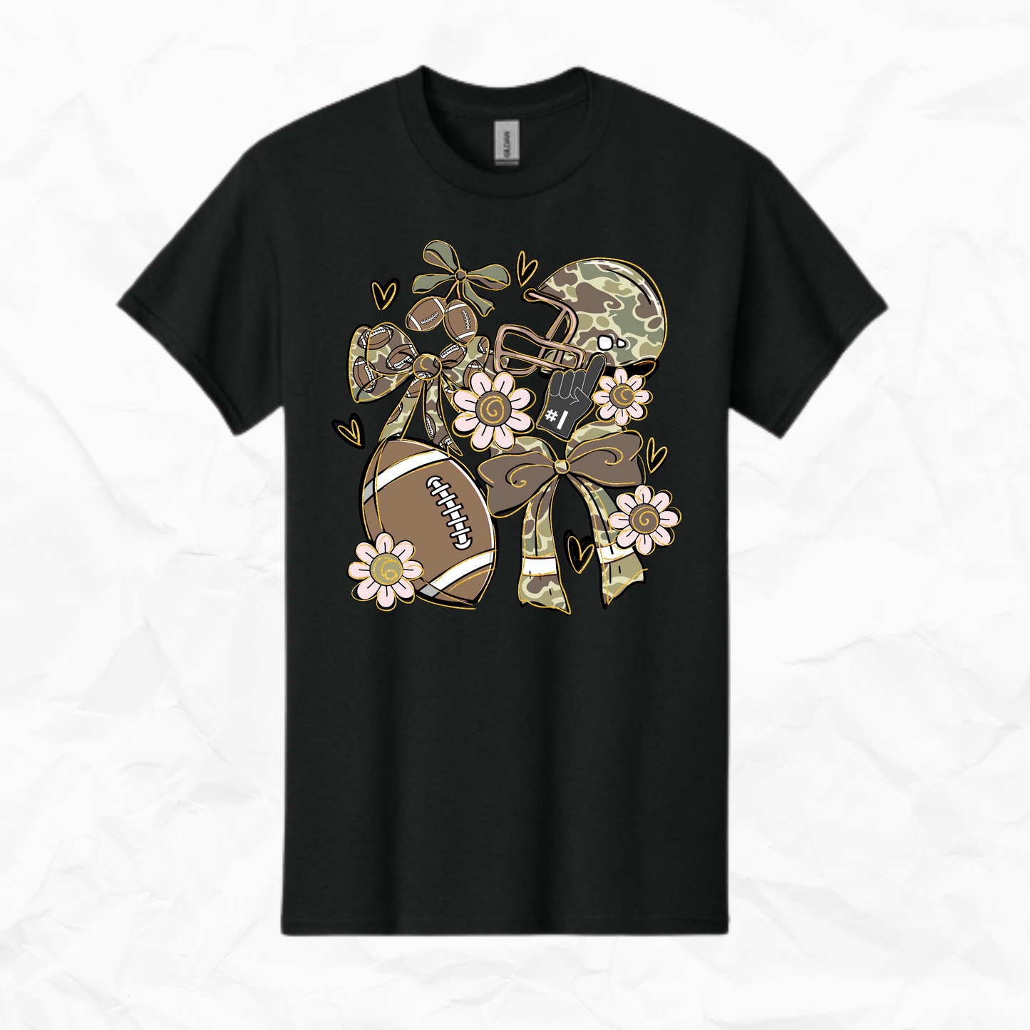 Game Day Cutesy Camo Football Helmet