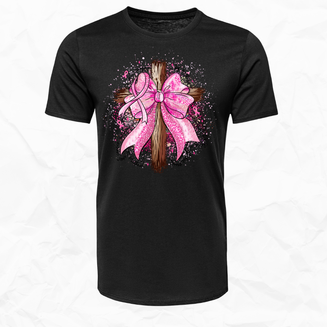 Breast Cancer Ribbon and Cross