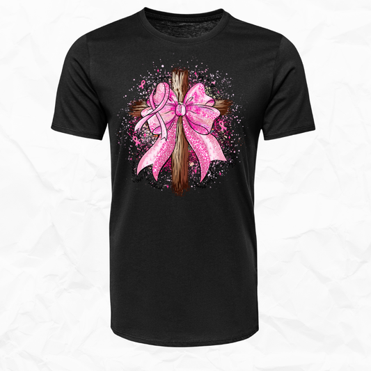 Breast Cancer Ribbon and Cross