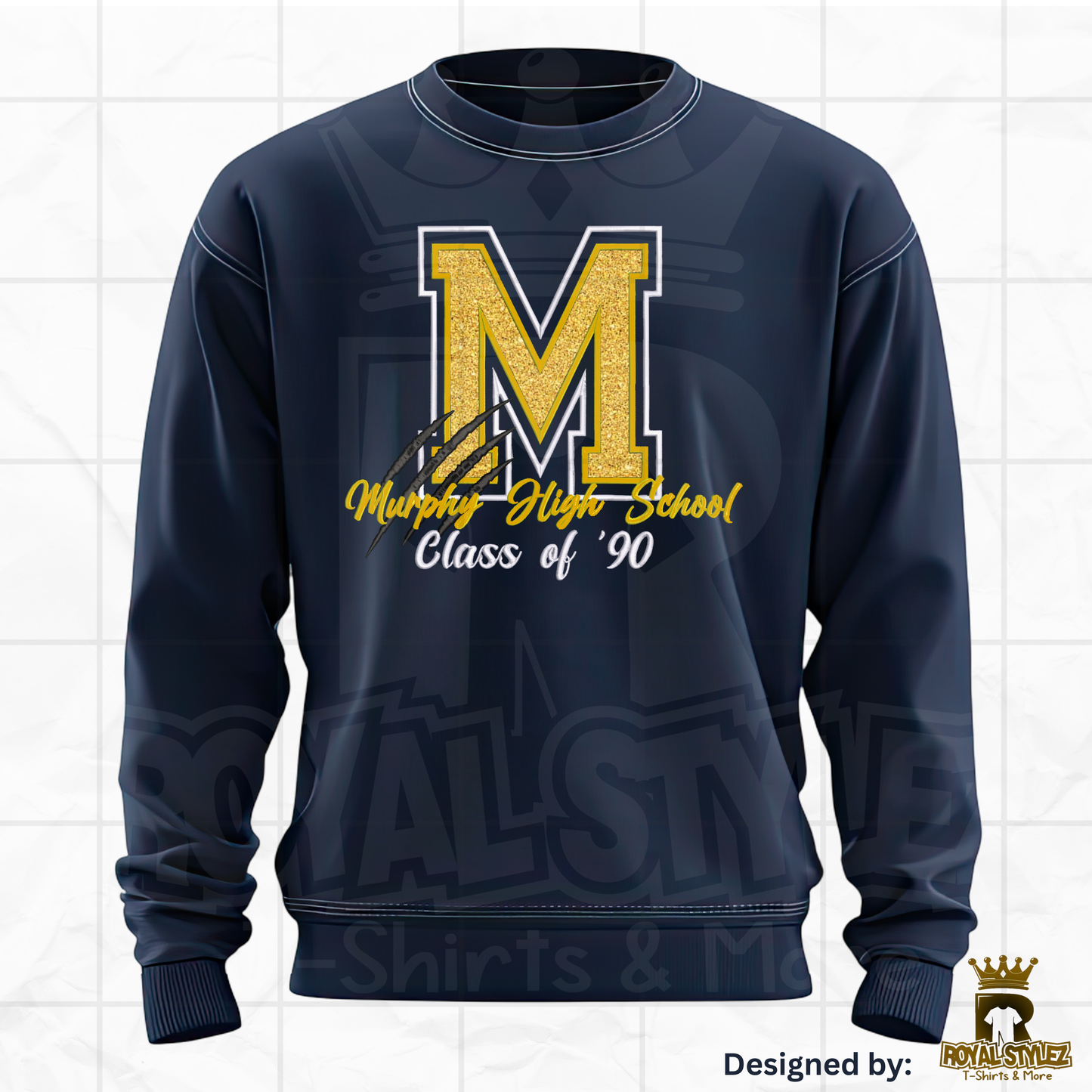 Murphy High School Class of 1990 Glitter Sweatshirt