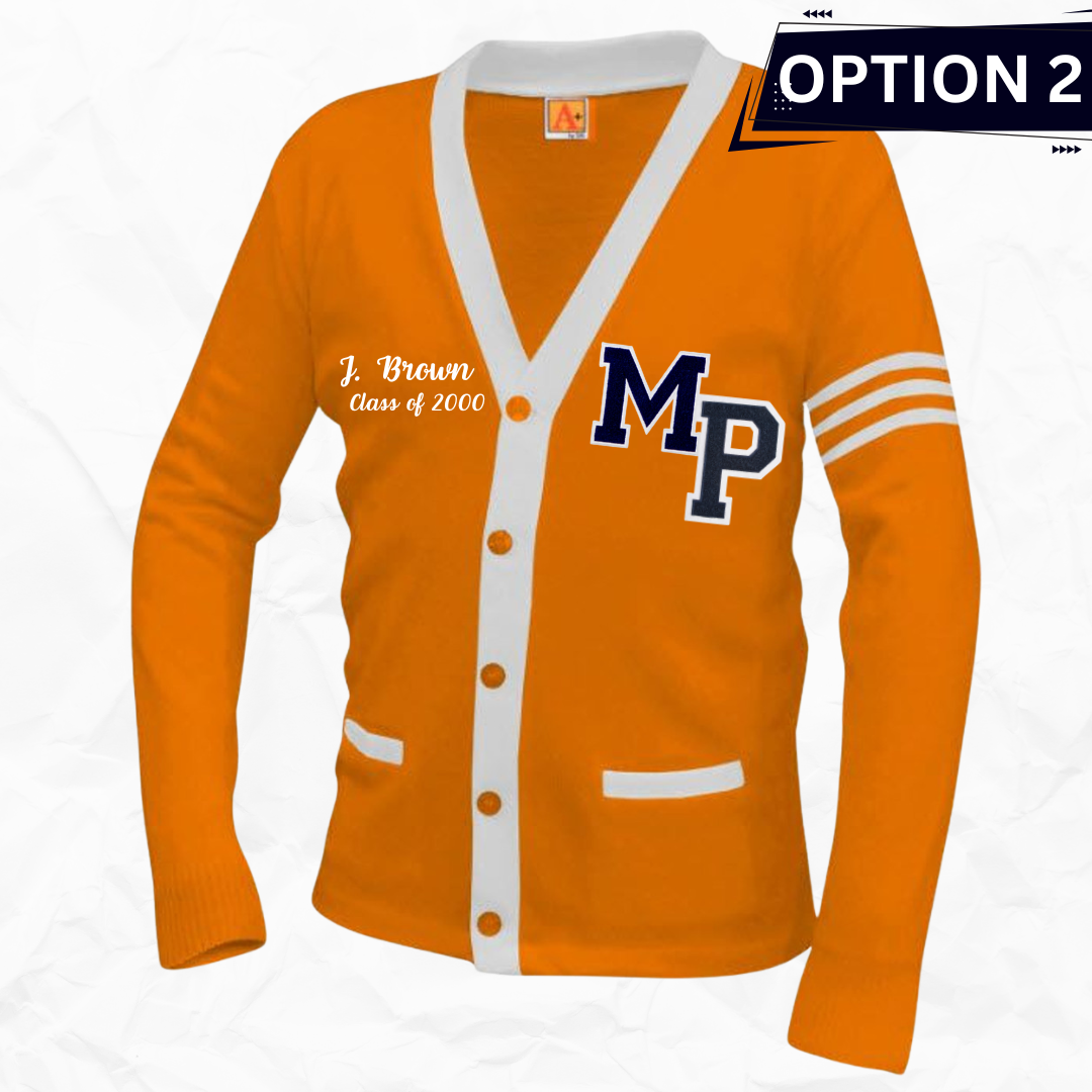 Moss Point Retro Varsity Cardigan