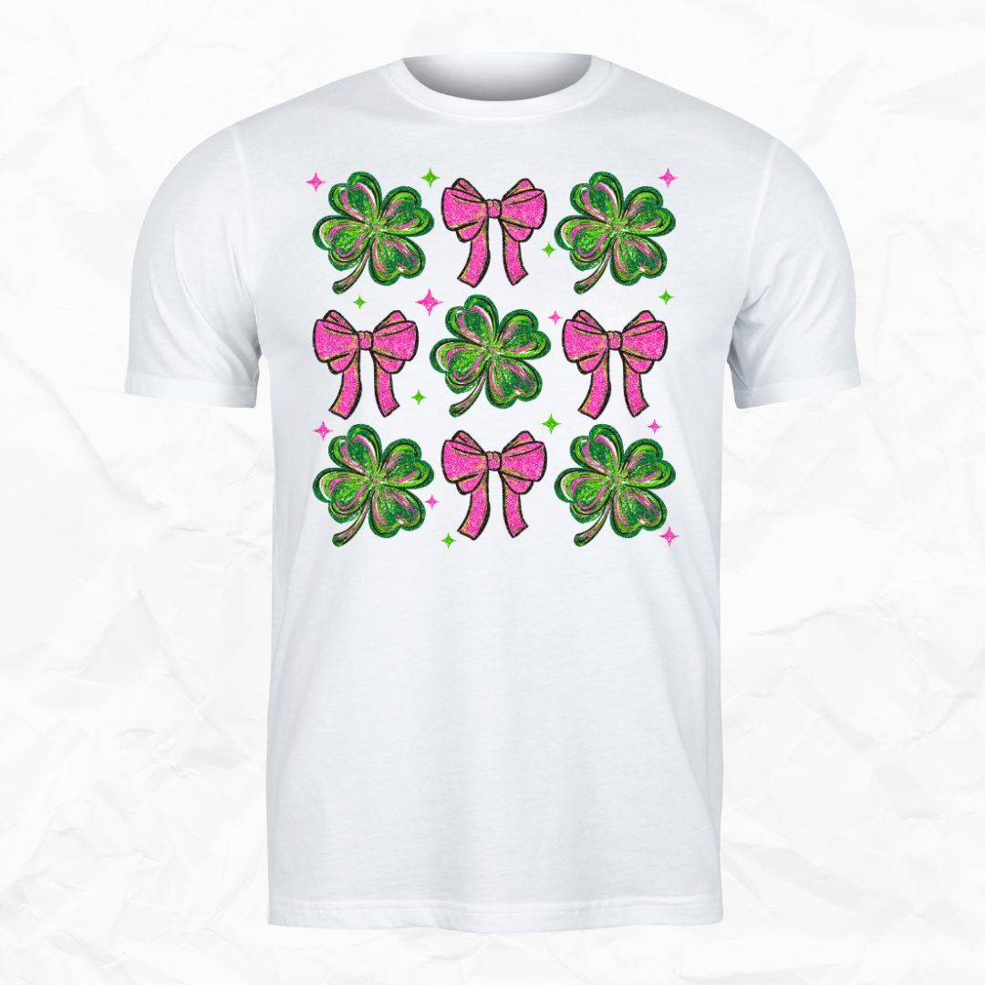 Pink and Green St. Patrick's Day Bows