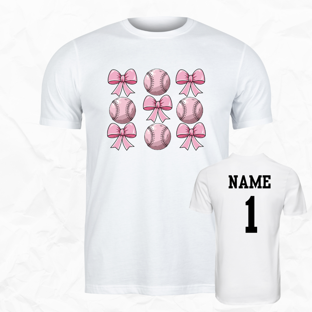 Pink Softballs and Bows