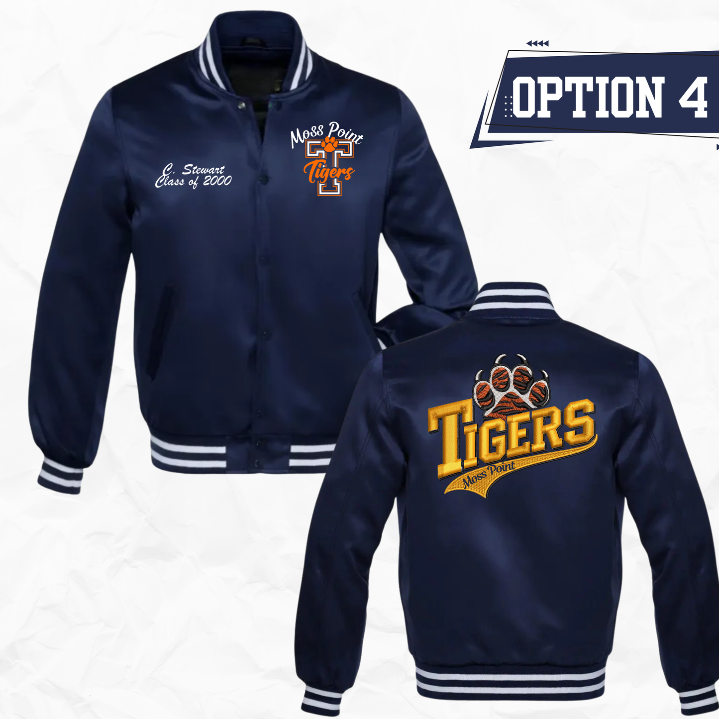 Moss Point Satin Baseball Jacket