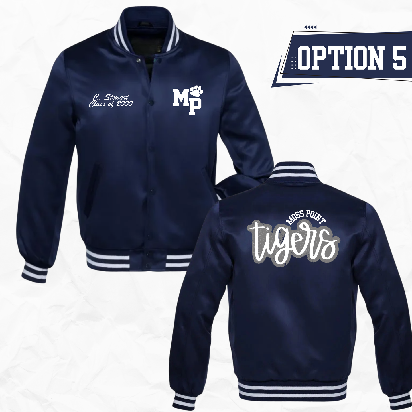 Moss Point Satin Baseball Jacket