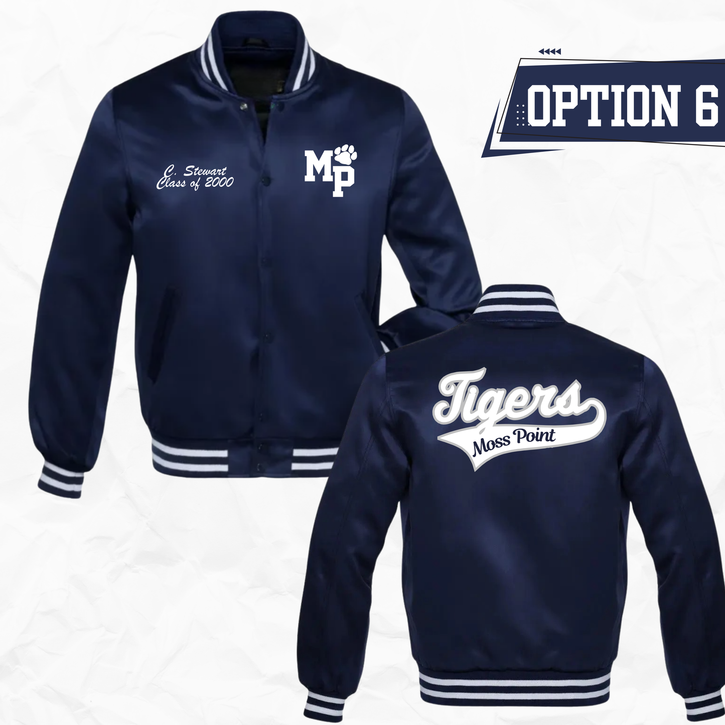 Moss Point Satin Baseball Jacket