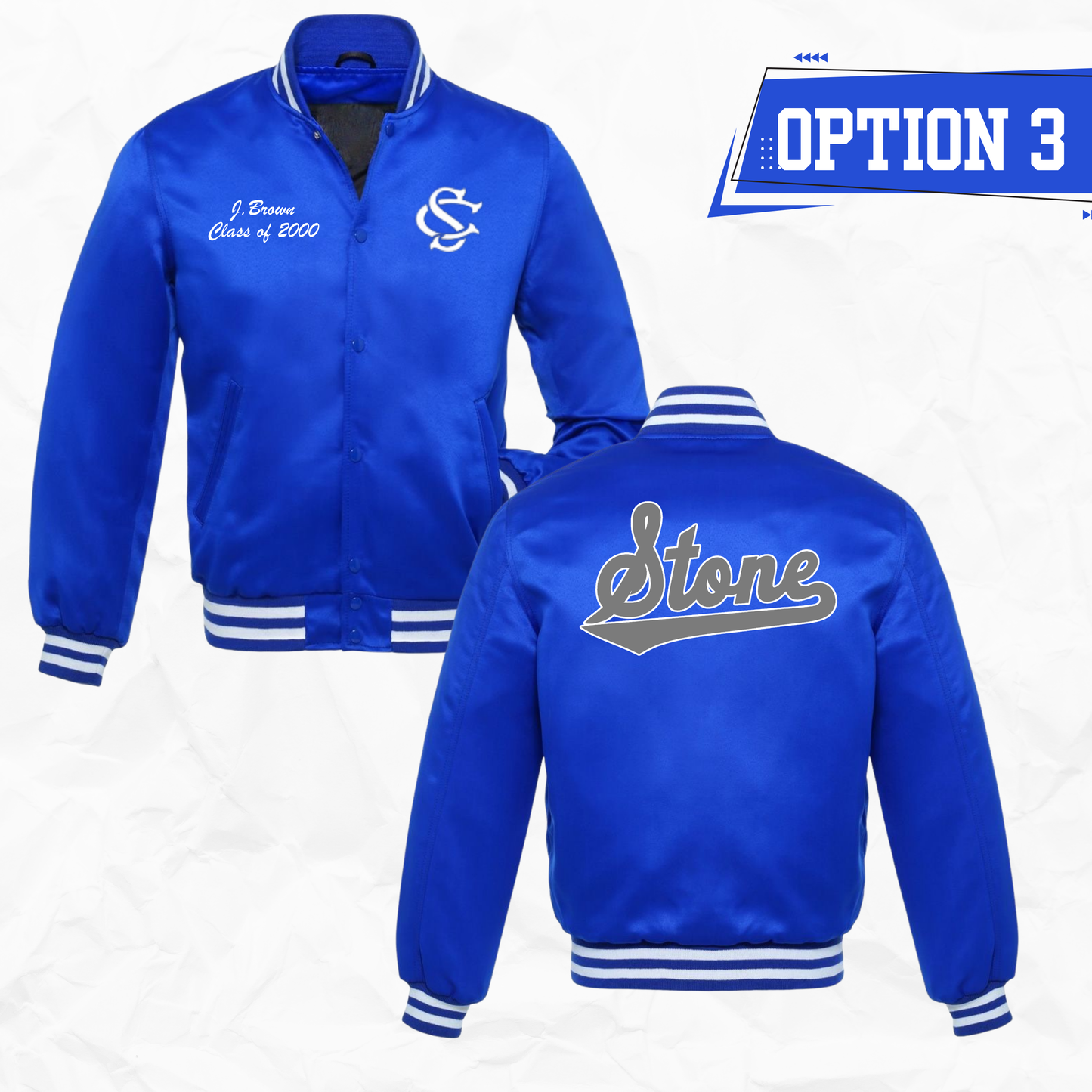 Stone Tomcats Satin Baseball Jacket