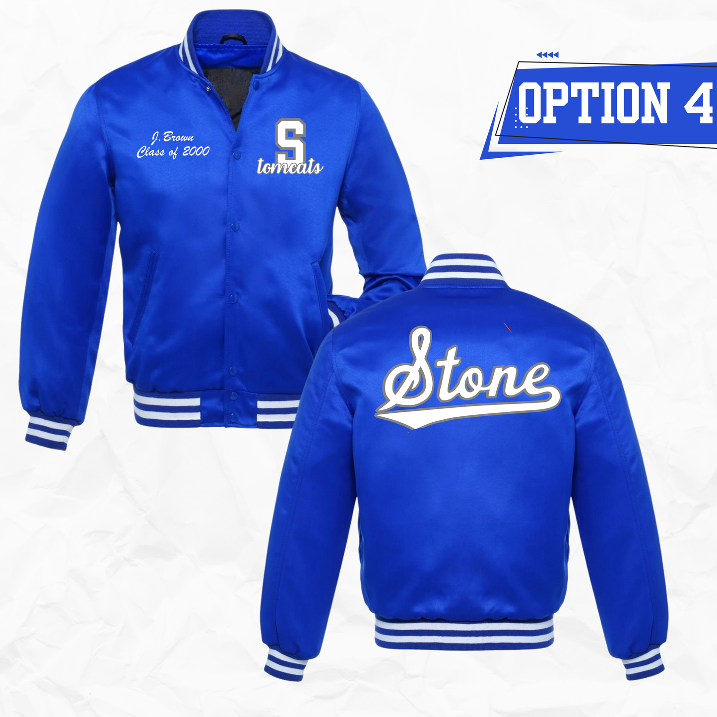 Stone Tomcats Satin Baseball Jacket