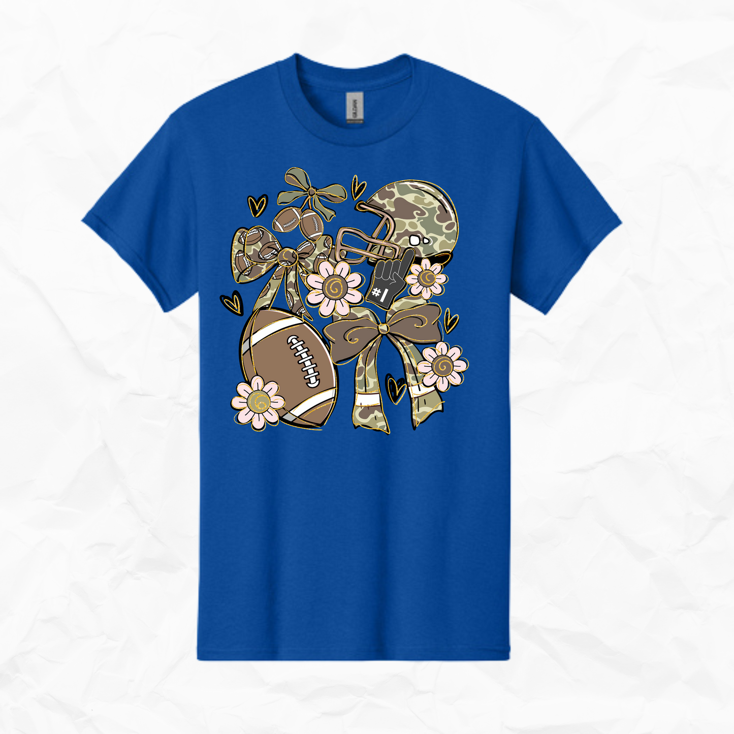 Game Day Cutesy Camo Football Helmet