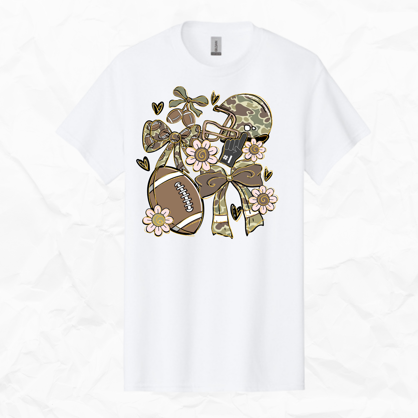 Game Day Cutesy Camo Football Helmet