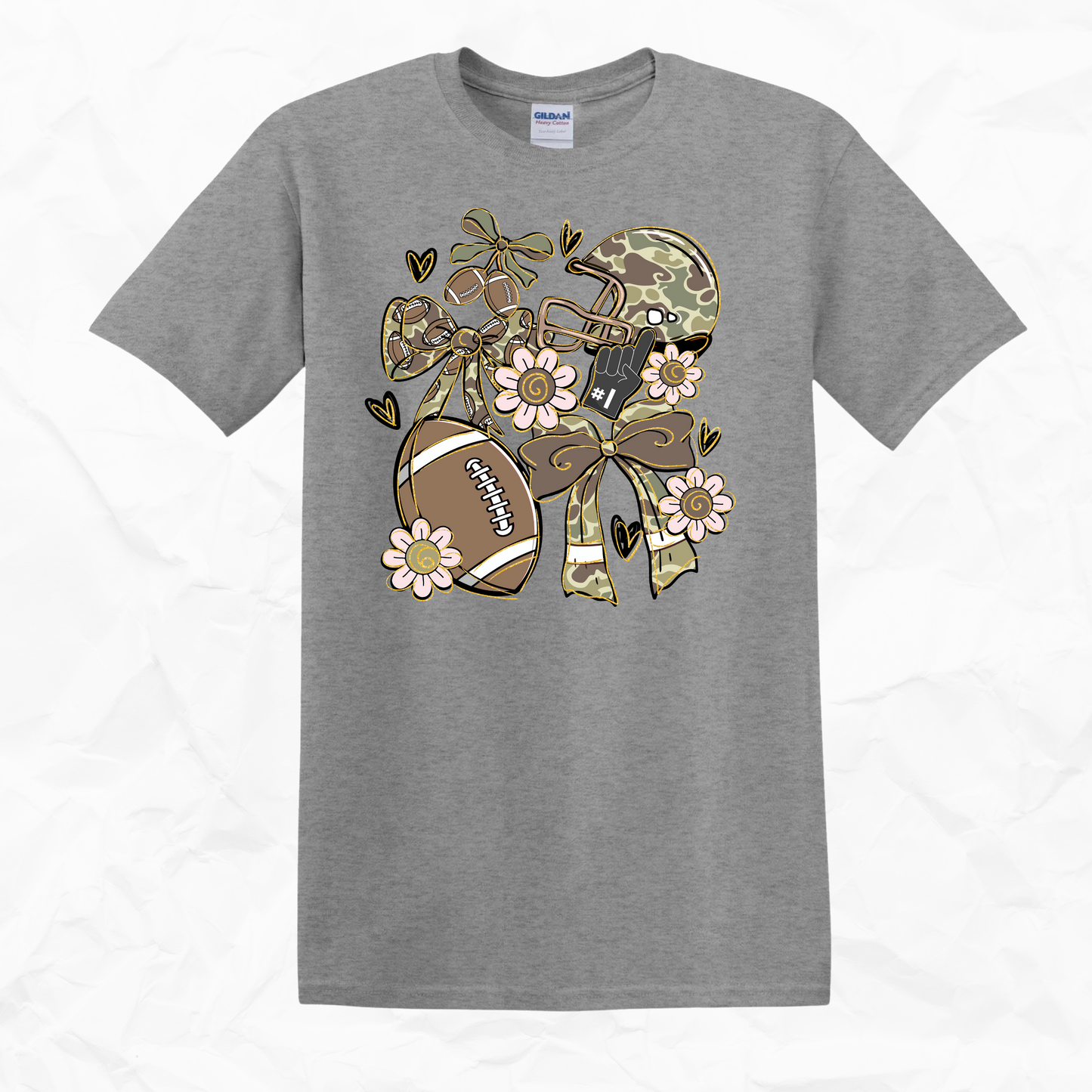 Game Day Cutesy Camo Football Helmet