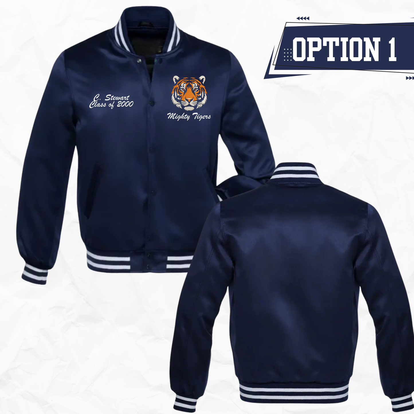 Moss Point Satin Baseball Jacket