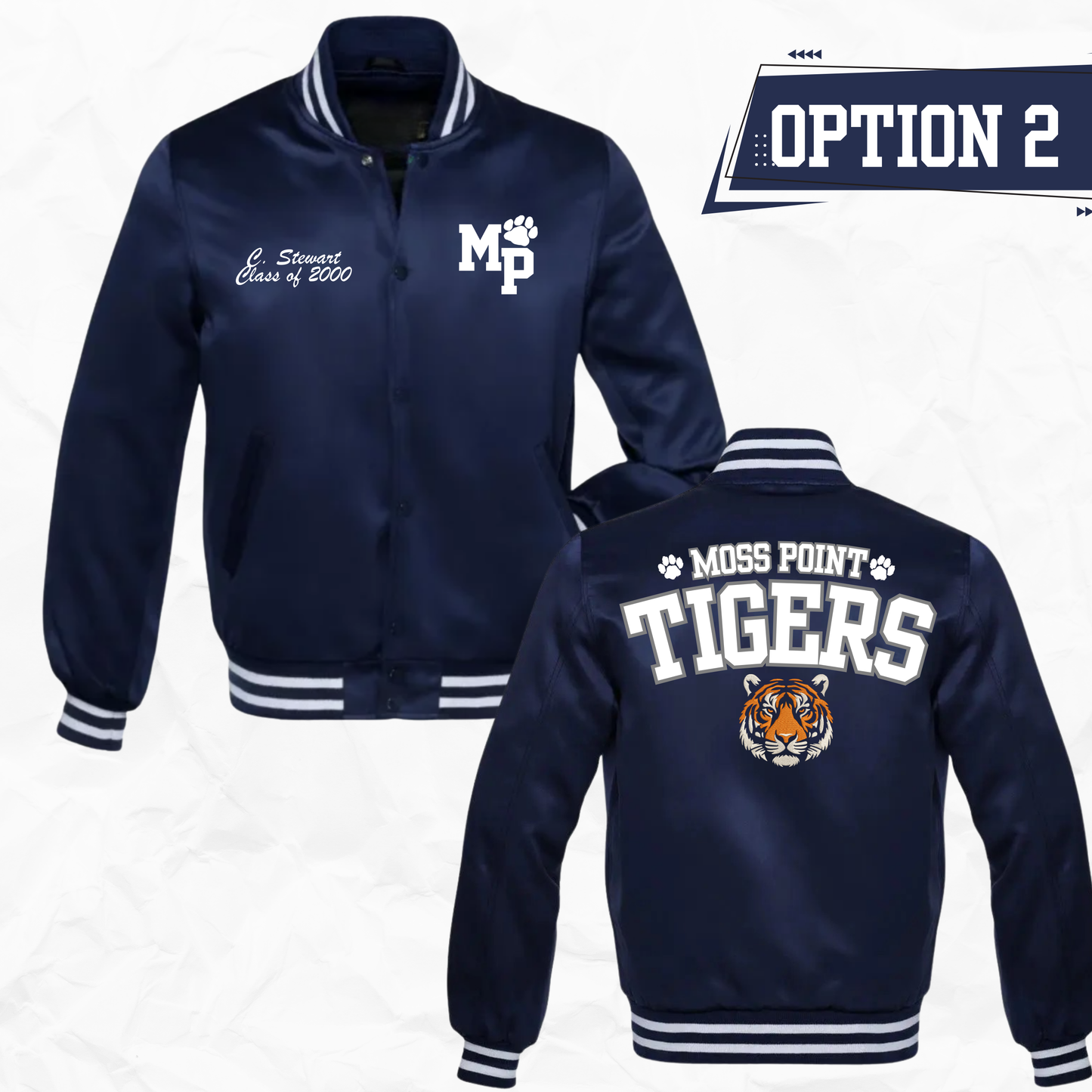 Moss Point Satin Baseball Jacket