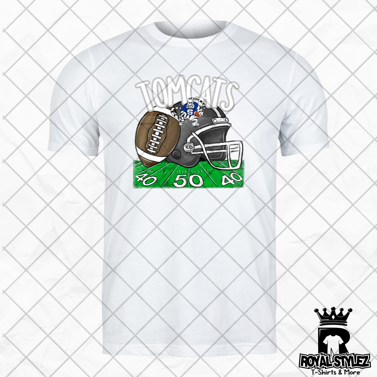 Stone Tomcats Football Helmet