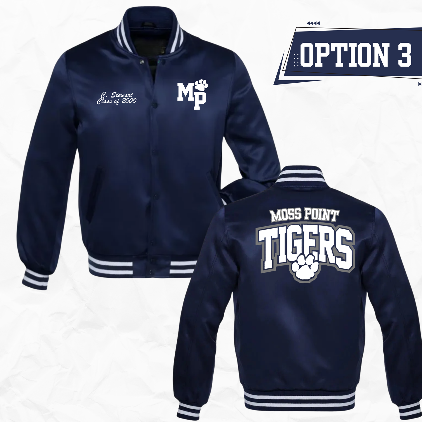 Moss Point Satin Baseball Jacket