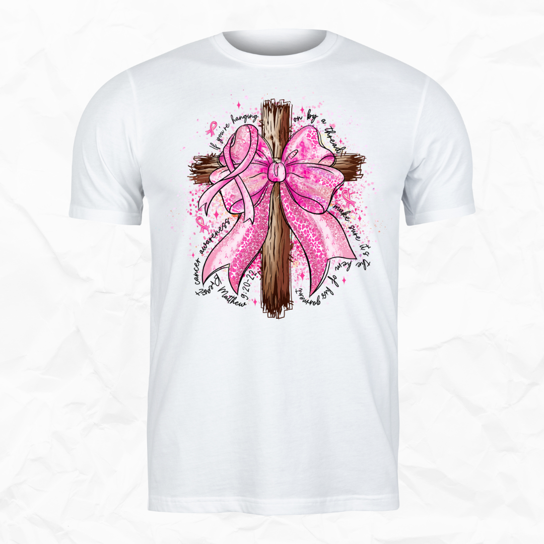 Breast Cancer Ribbon and Cross