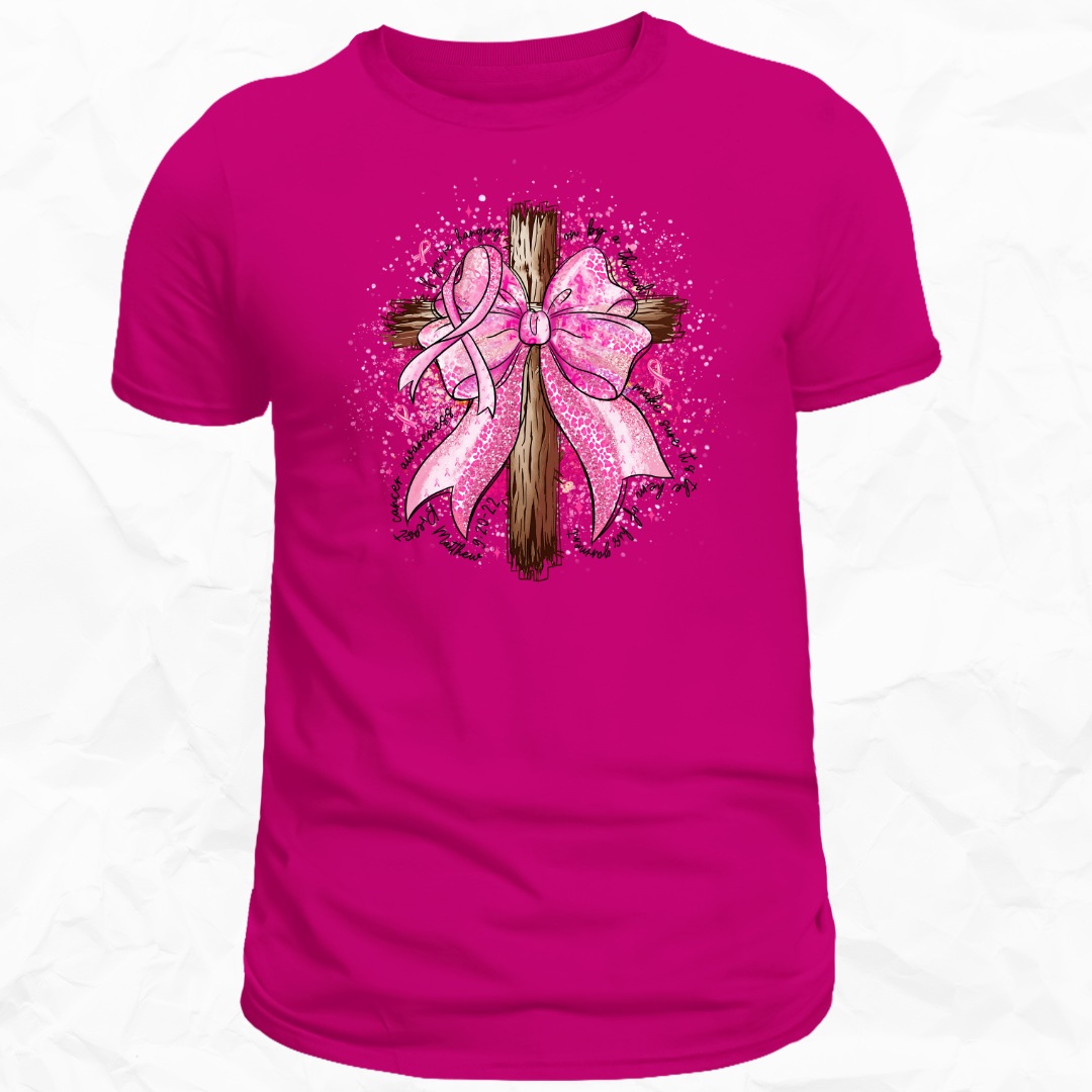 Breast Cancer Ribbon and Cross
