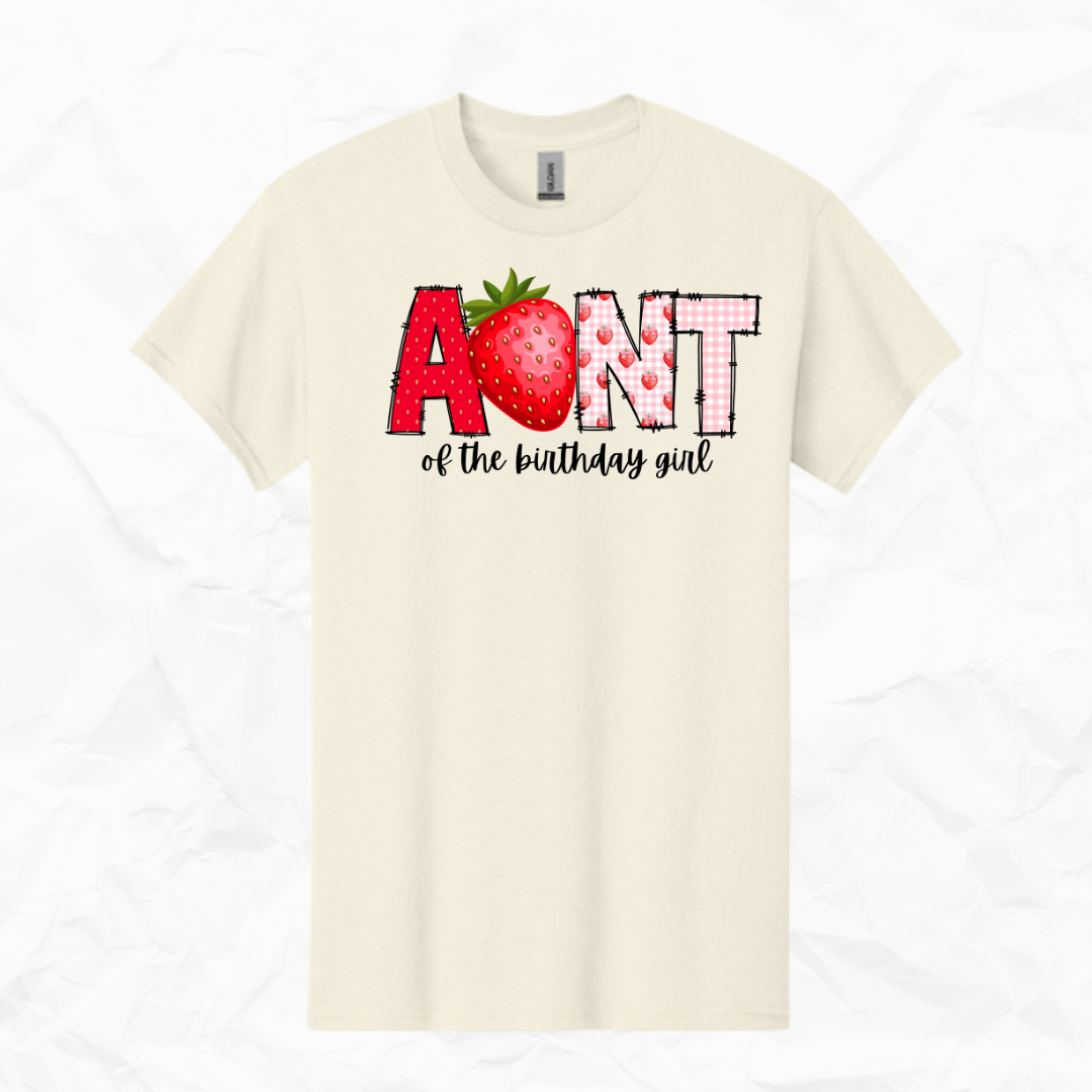 Strawberry Birthday Girl Tees