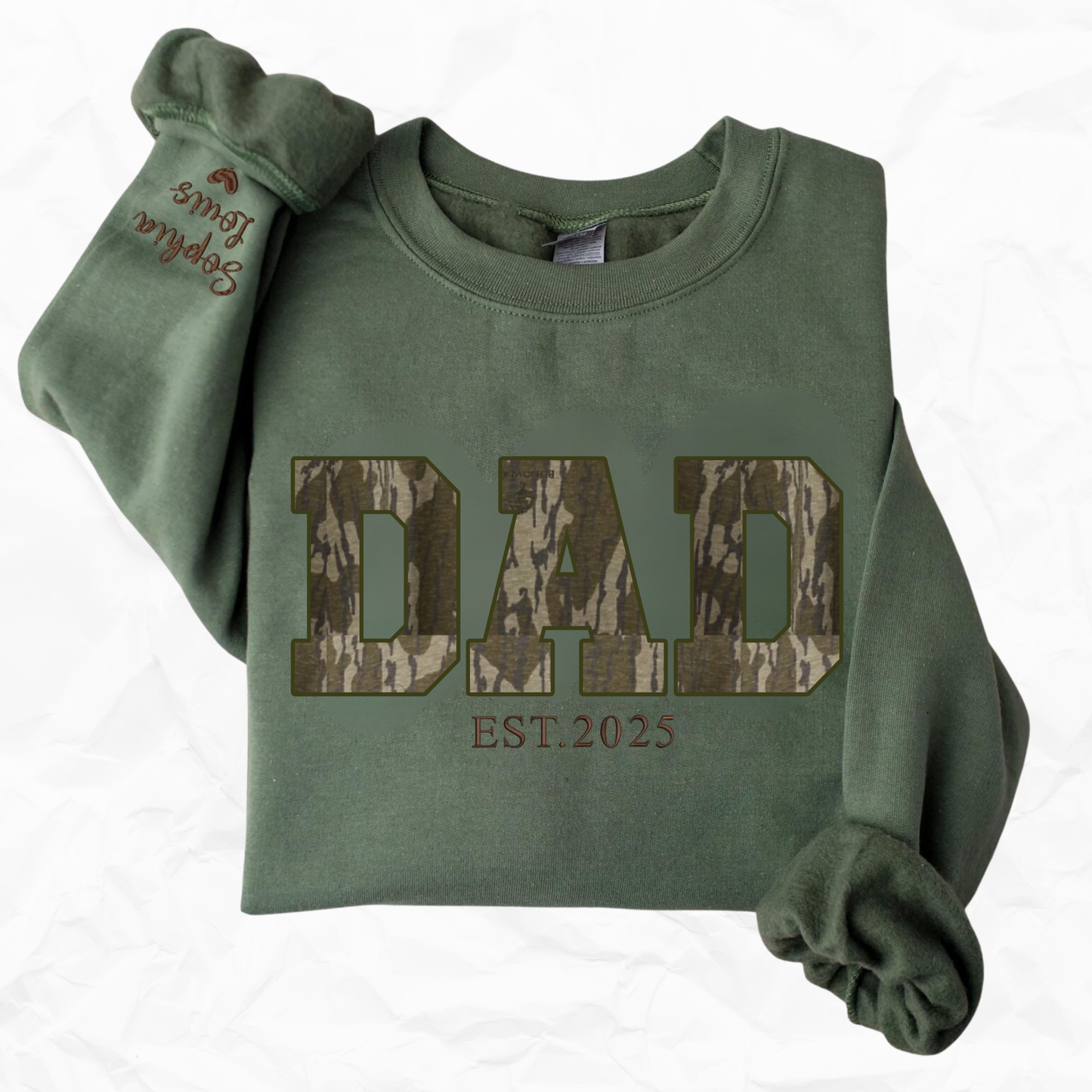 MAMA/DAD (Family) Embroidered BOTTOMLAND CAMO Sweatshirt/Hoodie