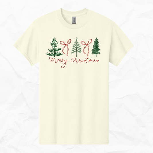 Merry Christmas Trees and Bows
