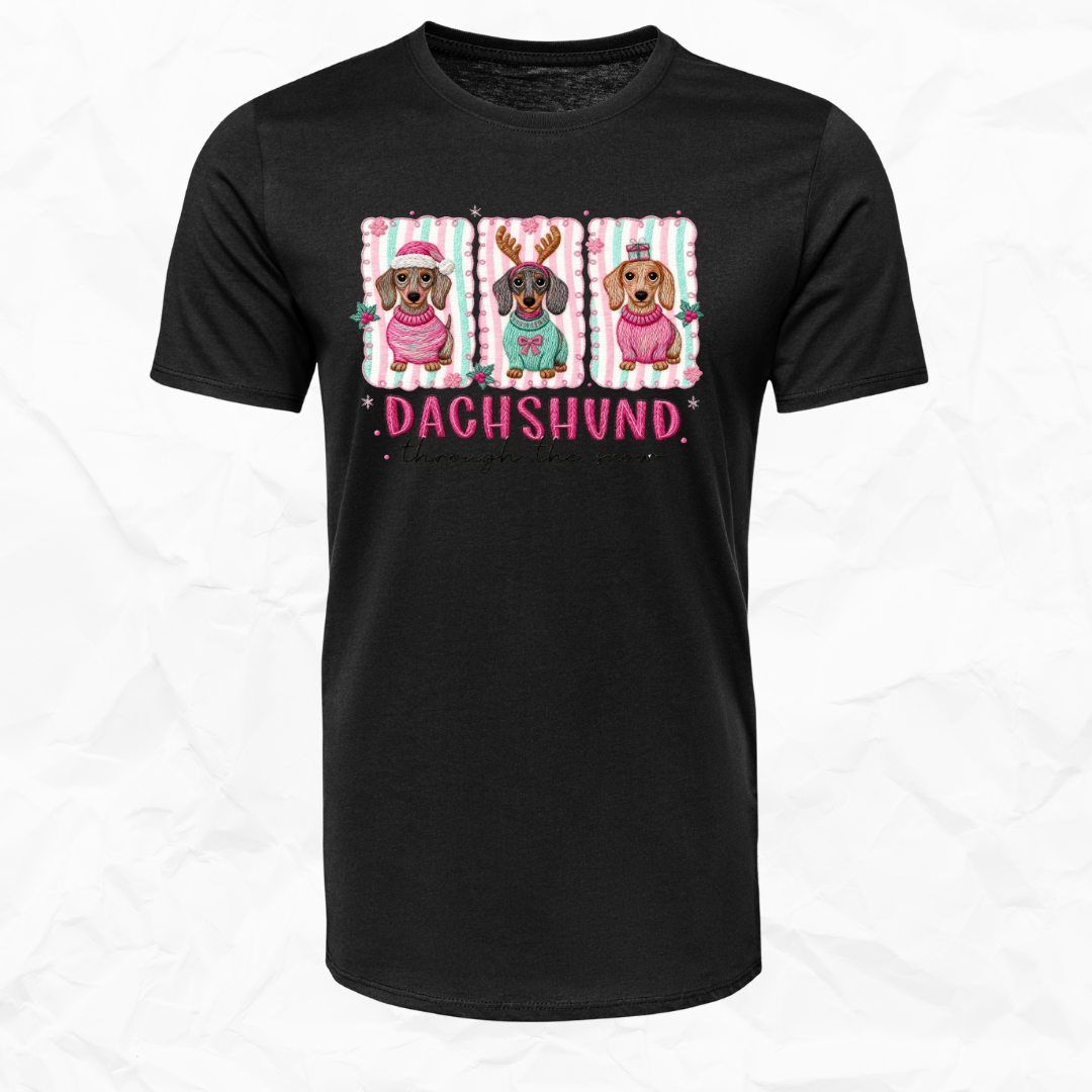 Dacushund through the snow