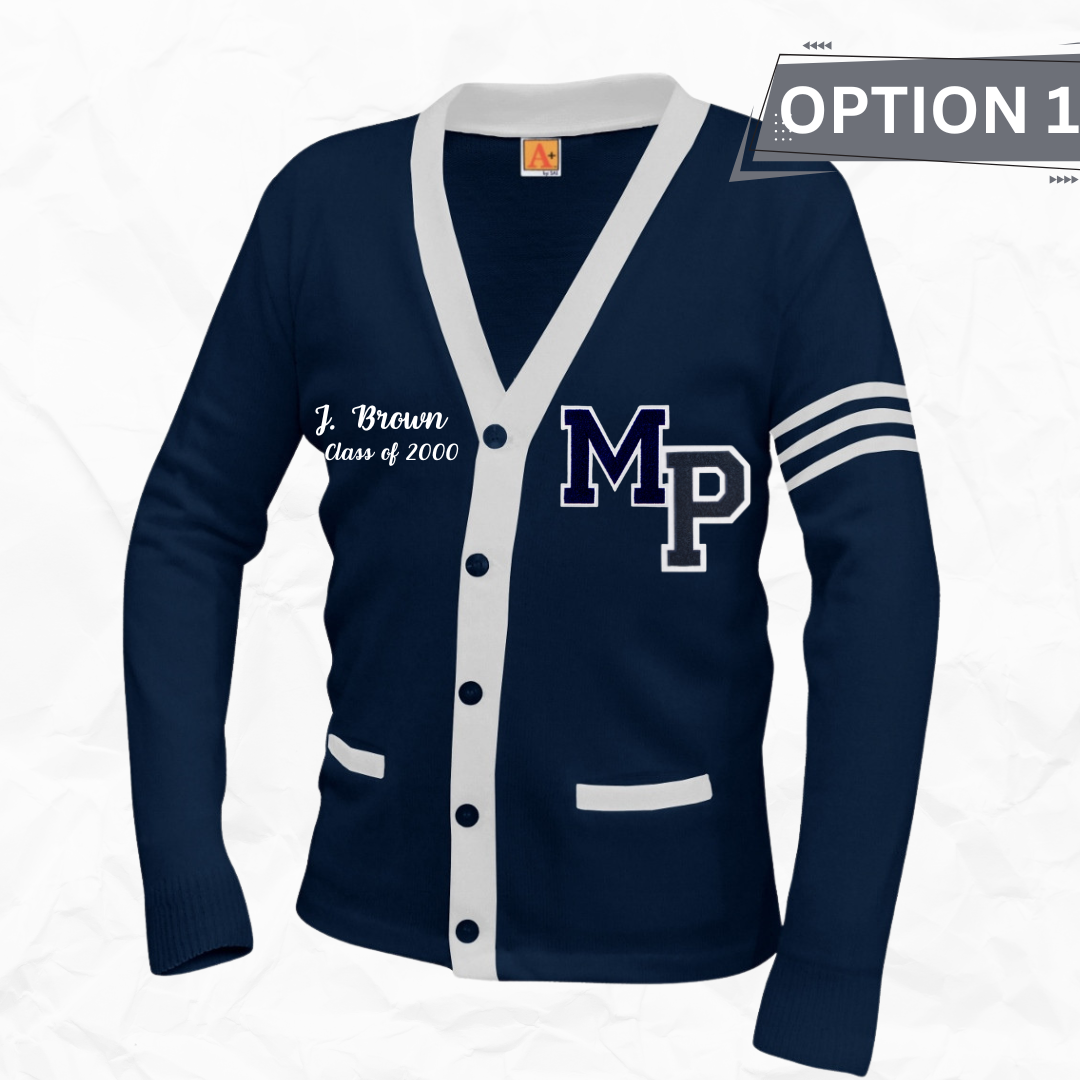 Moss Point Retro Varsity Cardigan