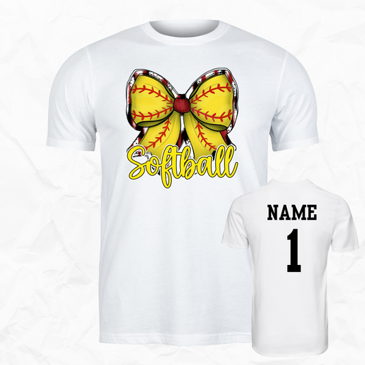 Softball Cutesy Bow